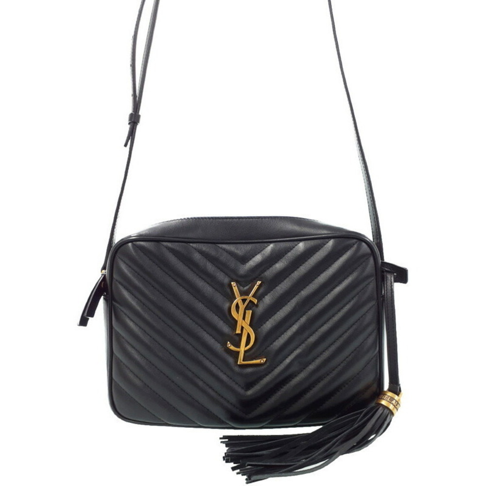 Saint Laurent Quilted Matelasse Paris Lou Camera Chain Shoulder Bag